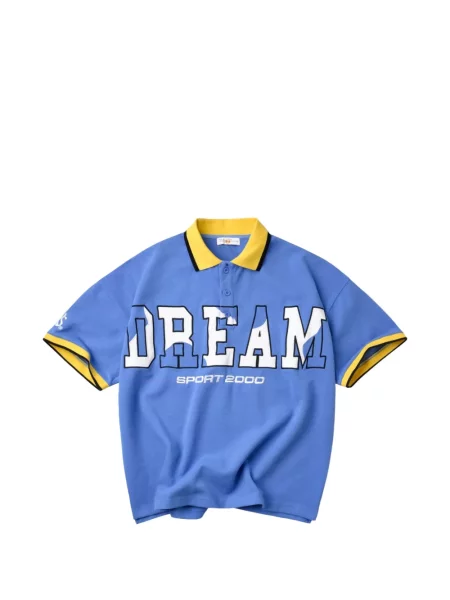 Tricou polo Vale cu imagine albastru
