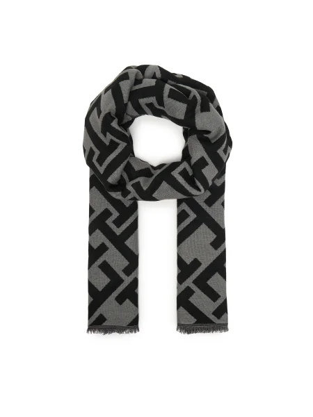Sál Tommy Hilfiger Th Monogram Heavy Scarf fekete