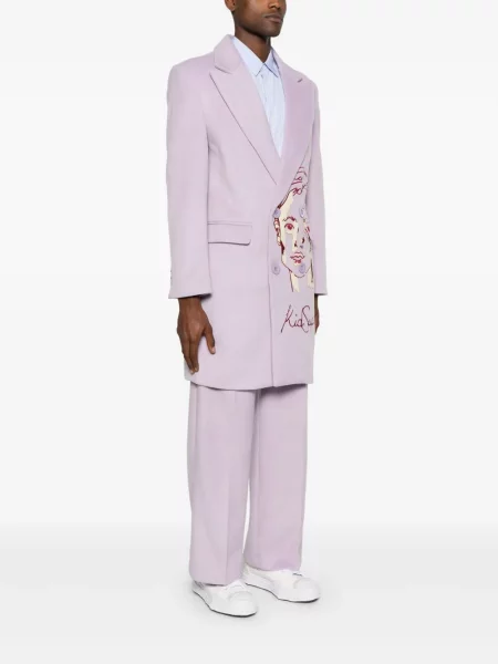 Palton Kidsuper cu broderie violet