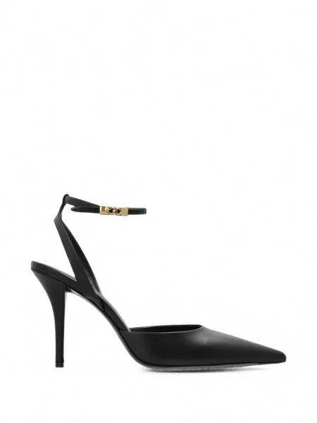 Pantofi cu toc Balmain cu bretele negru