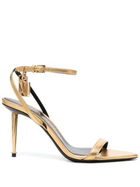 Sandale Tom Ford din piele auriu