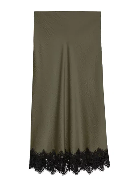 Vero Moda Tall Fustă VMAMAYA kaki negru
