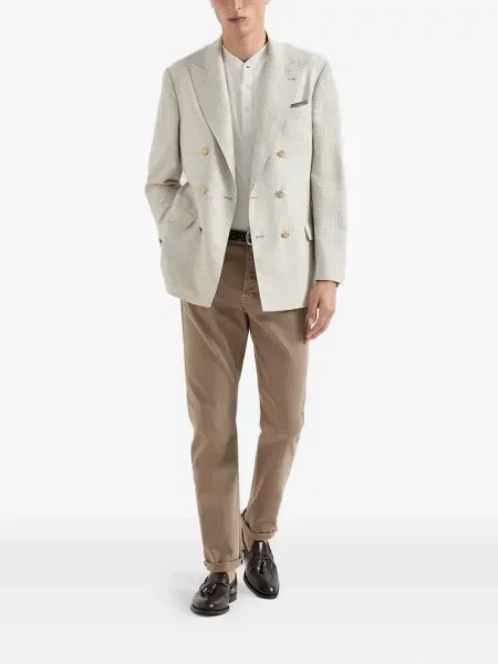 Pantaloni Brunello Cucinelli cu broderie