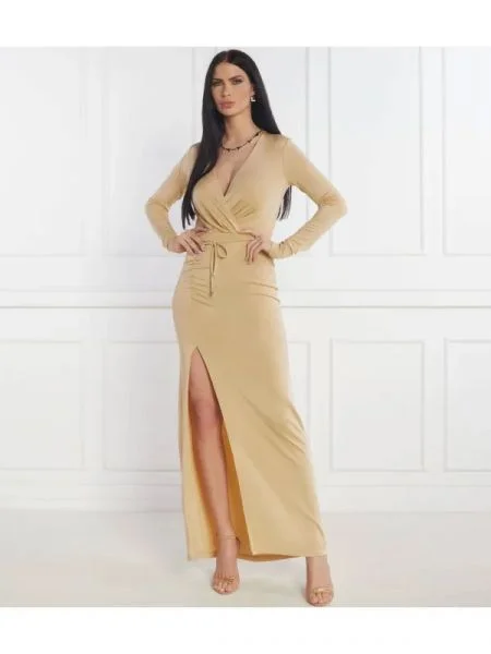 Patrizia Pepe Rochie cu cordon bej