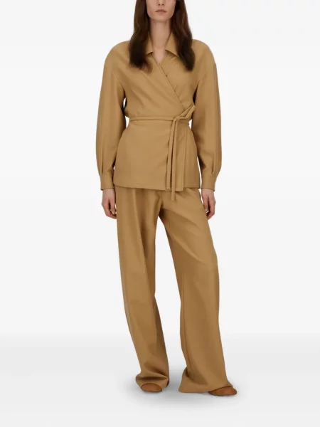 Pantaloni Herno de lână maro