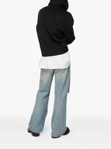Pulover Acne Studios cu glugă negru