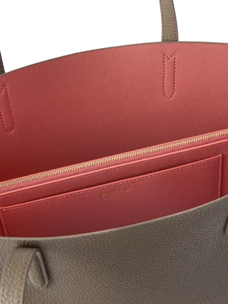 Geantă shopper Furla din piele gri