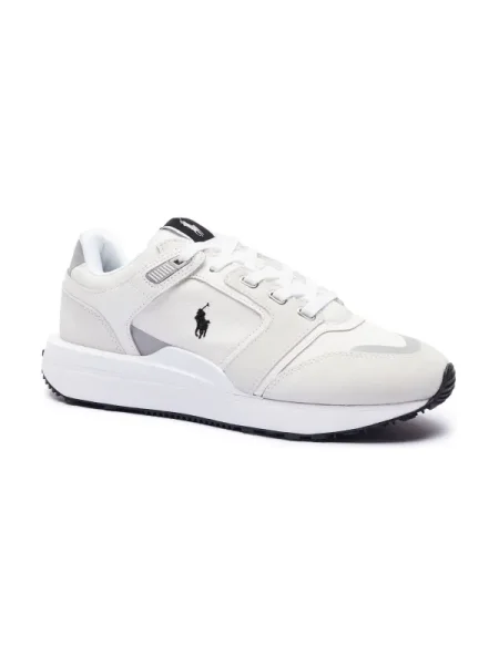 Sneakers Polo Ralph Lauren Train 89 V2 Suede-Paneled Sneaker alb