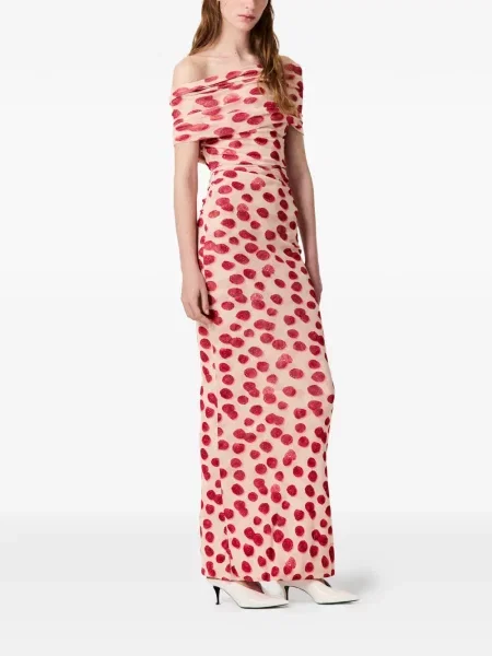 Rochie maxi Stella Mccartney cu imagine roz