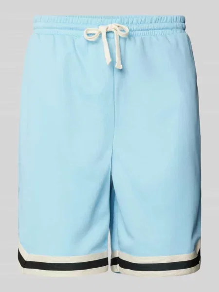 Szorty z siateczki o kroju regular fit z paskami w kontrastowym kolorze model ‘COLLIN’ Redefined Rebel