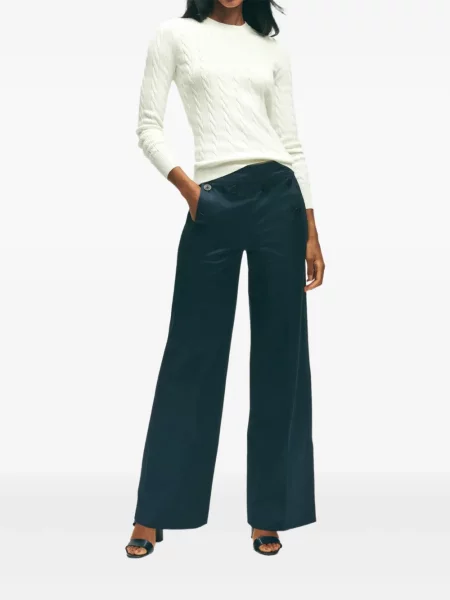 Pantaloni Brooks Brothers cu șireturi din dantelă albastru