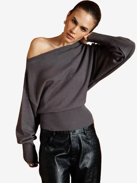 MixRay Svetr Pullover tmavě šedá