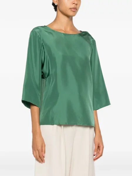 Top Weekend Max Mara de mătase verde