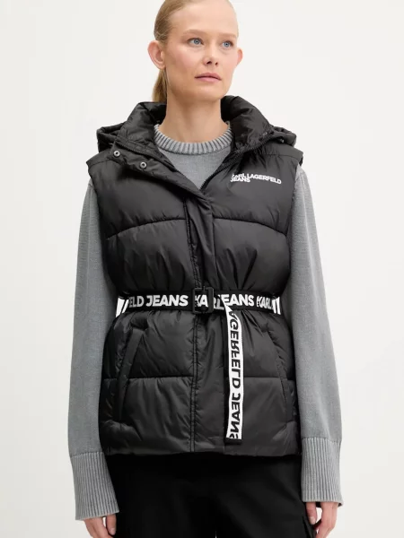 Karl Lagerfeld Jeans vestă de iarna negru