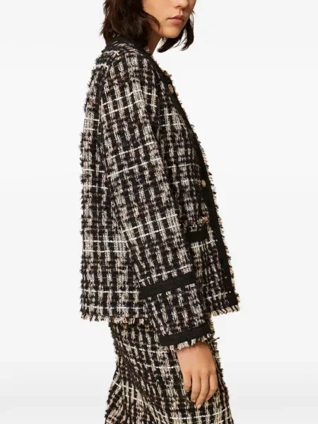 Bouclé geacă Twinset negru