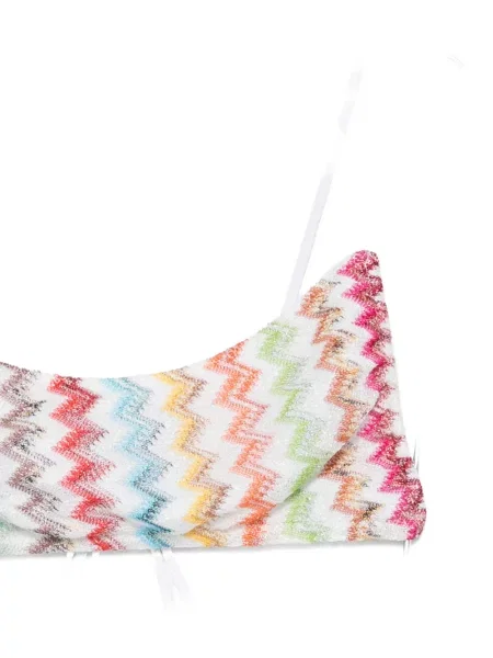 Bikini Missoni tricotate alb