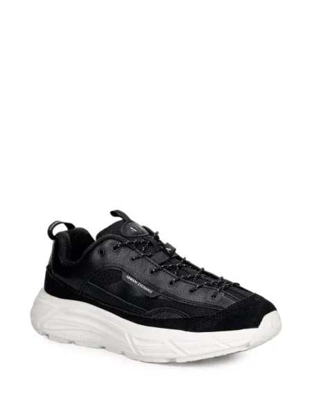 Sneakerși Armani Exchange cu autograf negru
