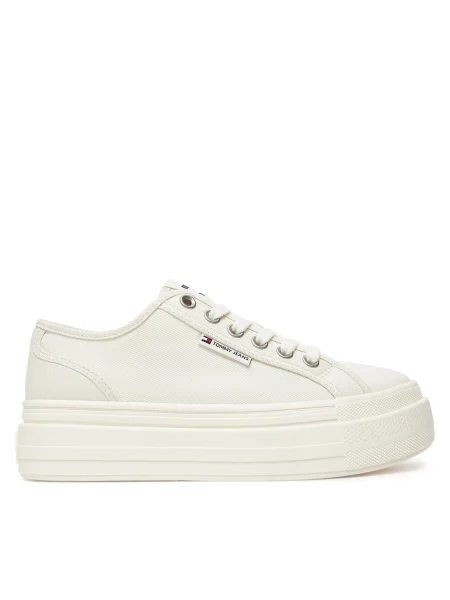 Сникърси Tommy Jeans Tjw Foxing Flatform Lc бял
