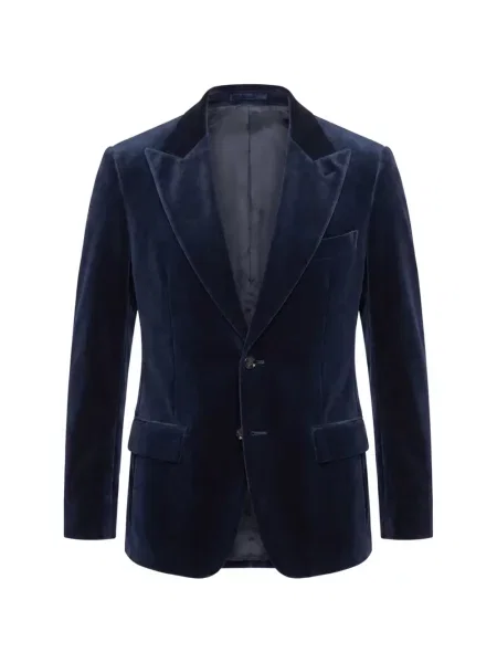 Sacou Lardini de catifea cu rever albastru