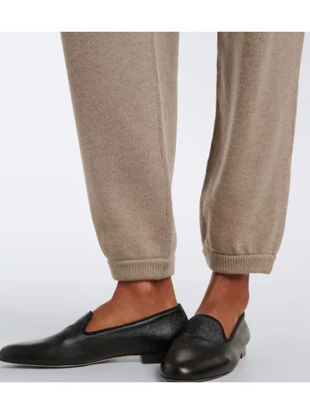 Pantaloni sport Arch4 din cașmir bej