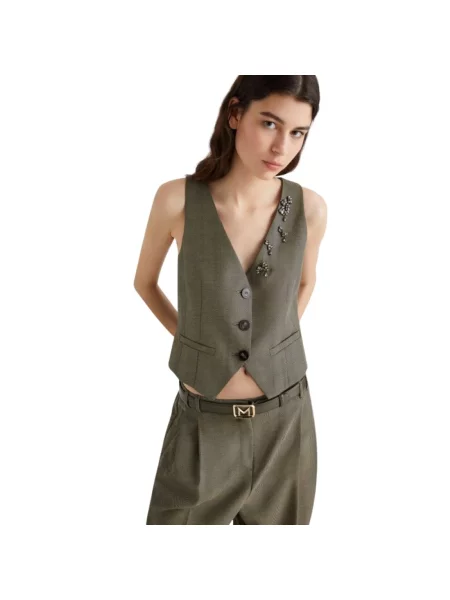 Kamizelka Marella wełniana zielona