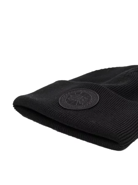 Megztas kepurė Canada Goose juoda