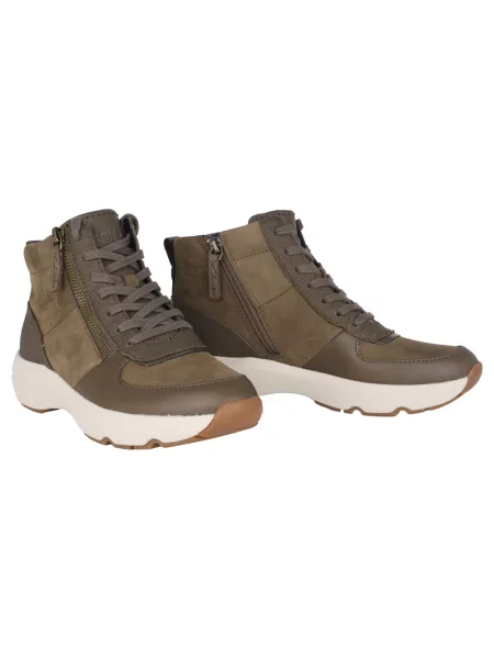 Sneakersy Clarks sznurowane skórzane zielone
