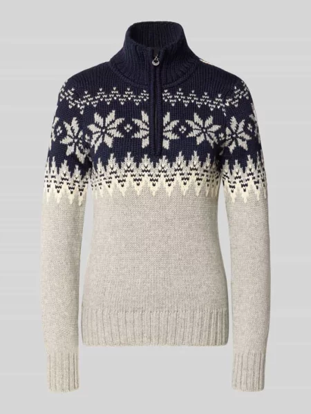 Sweter z dzianiny z mieszanka wełny ze stójką model Myking' Dale Of Norway