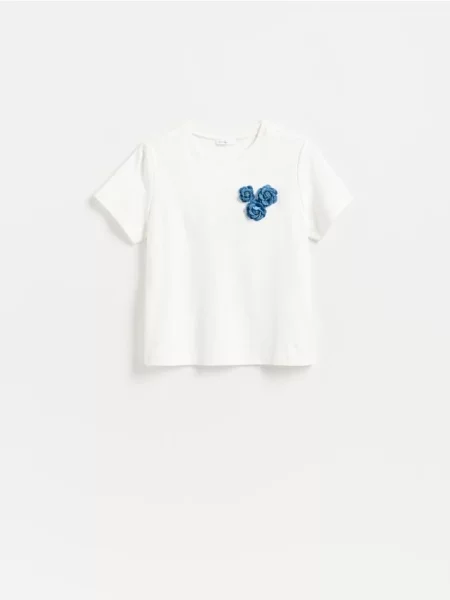 Reserved Tricou cu aplicație alb