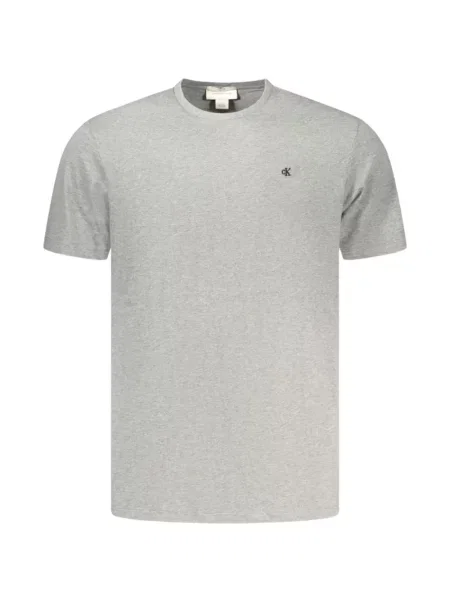 Tricou Calvin Klein cu broderie gri