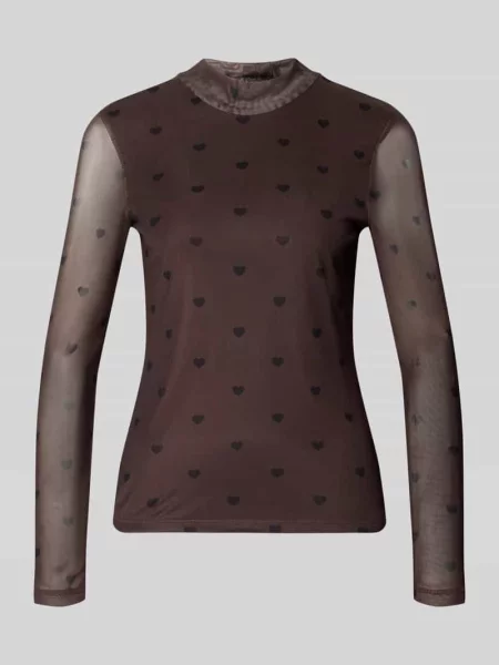Bluzka z długim rękawem o kroju slim fit ze wzorem na całej powierzchni model ERICA' Only