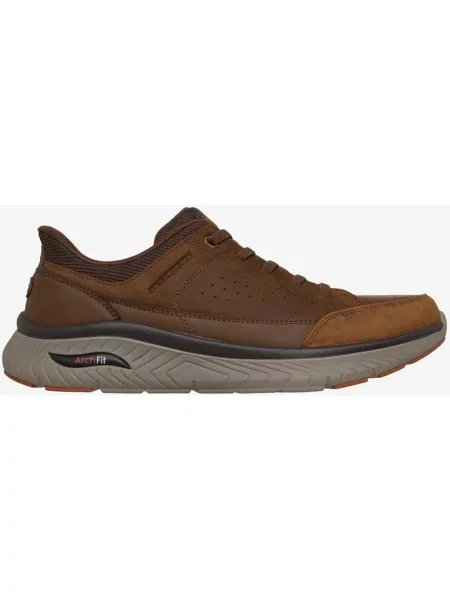 Buty do biegania Skechers Slip-Ins Arch Fit Crosser Felix brązowy skórzany jasnoszary 40 czarny