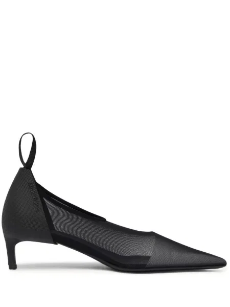 Pantofi cu toc Courreges plasă negru