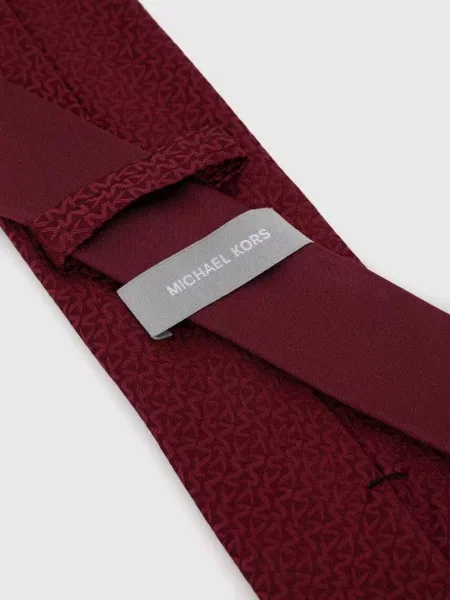 Michael Kors krawat jedwabny bordowy