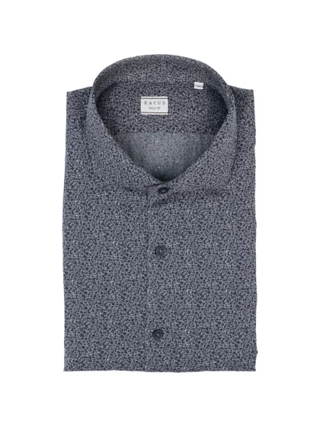 Cămașă Xacus cu model floral cu imagine albastru