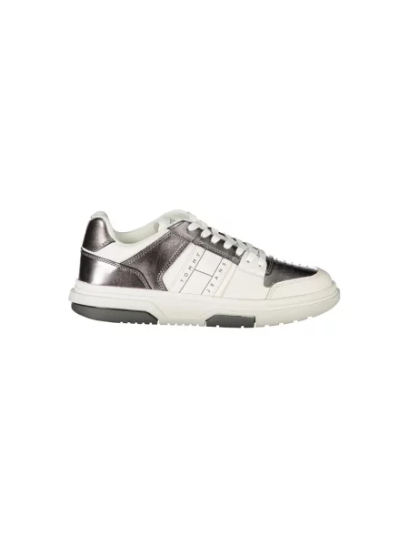 Lniane wielobarwność trampki Tommy Hilfiger białe