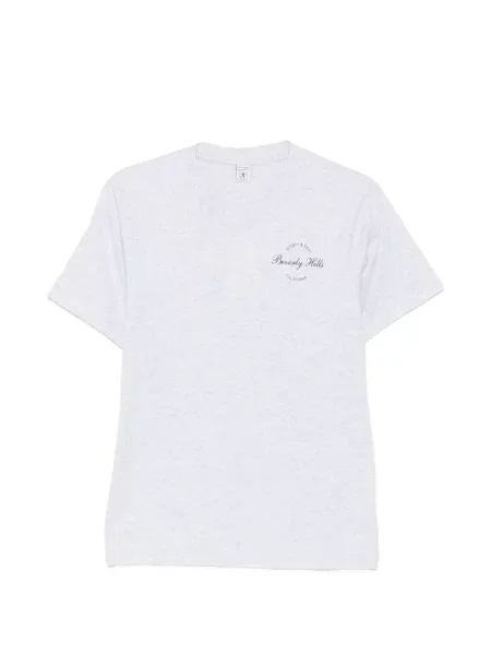 Tricou Sporty & Rich cu imagine gri