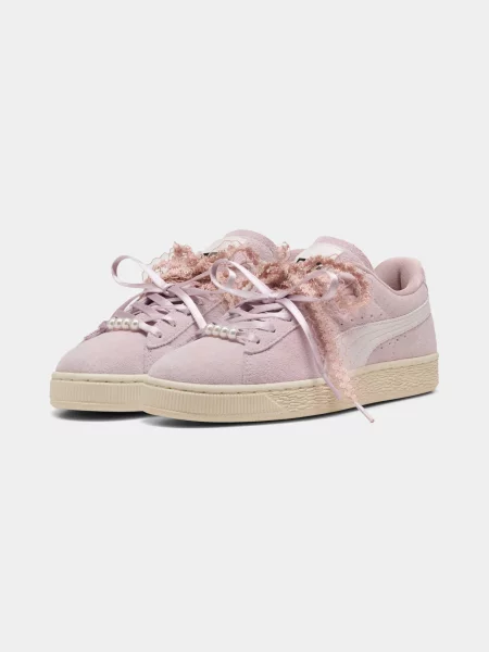 Замшевые кеды Puma розовые