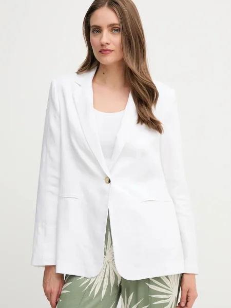 OUI sacou de in un singur rand de neted alb