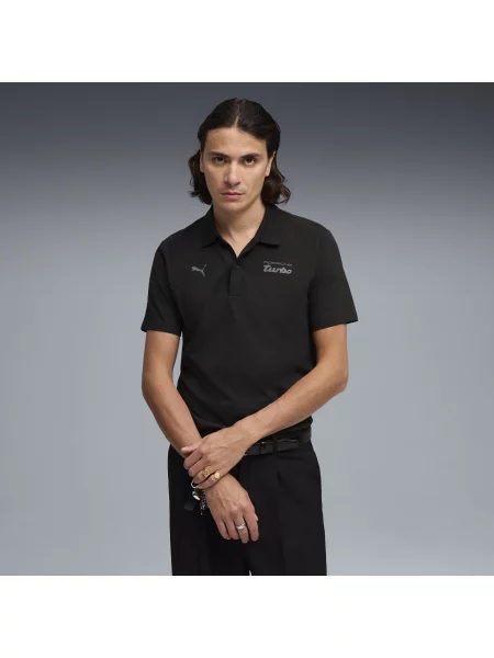 PUMA koszulka polo Porsche Legacy Essentials Akcesoria S czarny