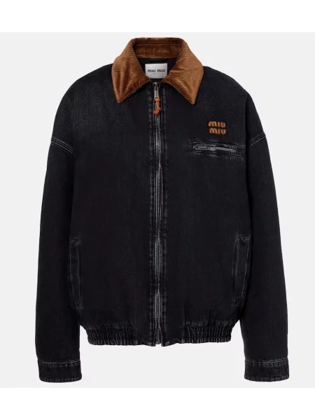 Kurtka jeansowa Miu Miu czarna