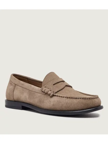 BOSS BLACK Pantofi loafer Tevan_Mocc_sd | piele întoarsă negru