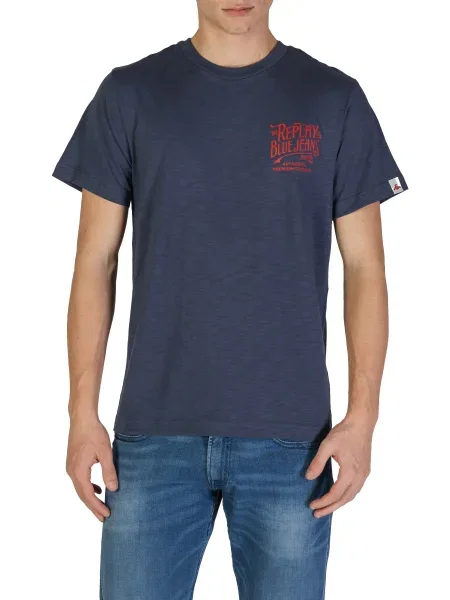 Тениска Replay синьо
