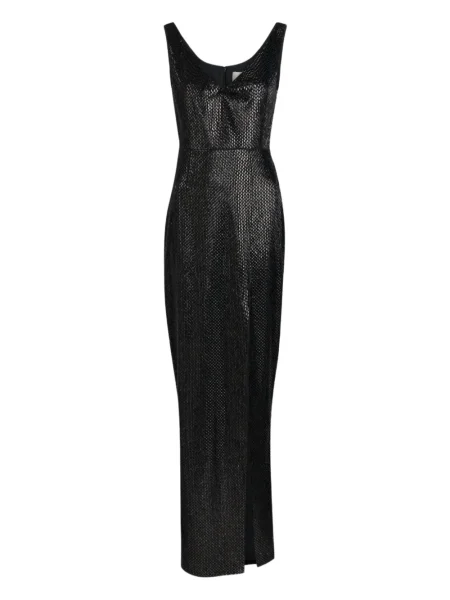 Костюм макси рокля Roland Mouret без ръкави с драперии сиво