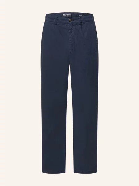 Barbour Kalhoty Cotton Regular Fit tmavě modrá