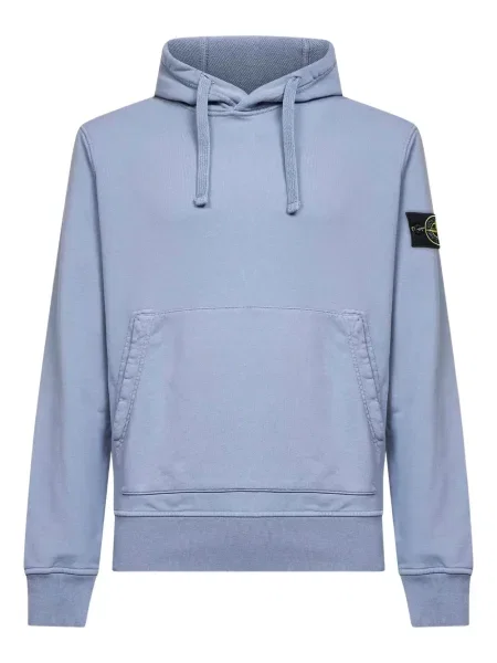 Hanorac cu glugă Stone Island cu strasuri albastru