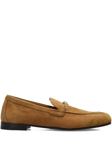 Pantofi loafer Versace din piele maro