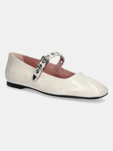 Кожени балеринки Pretty Ballerinas Camille бежово