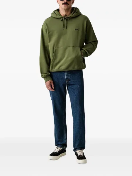 Hanorac cu glugă Vans cu broderie verde
