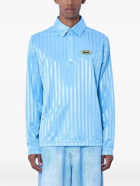 Tricou polo Metalwood Studio cu autograf albastru